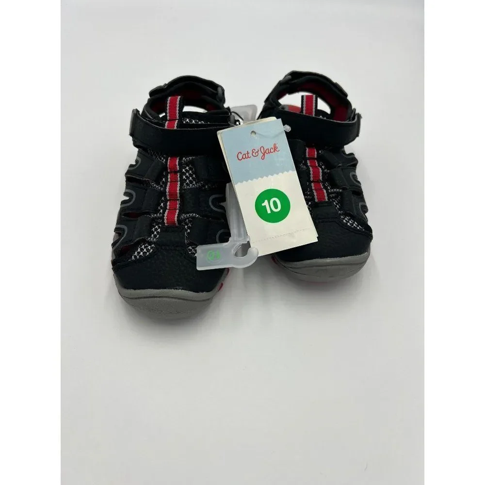 Brand New Cat & Jack Toddler Boys'‎ Black Sandals Size 10 / Casual Shoes